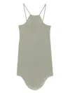 Rick Owens Skorpio Ribbed Spaghetti-strap Top In Green