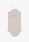 Rick Owens Skorpio Silk Ribbed Jersey Tank Top In Neutral