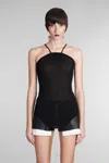 Rick Owens Scorpio Ribbed-knitted Sleeveless Tank Top In Black