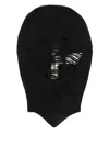 Rick Owens Distressed Wool Balaclava In Black
