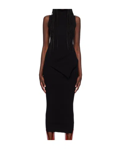Rick Owens Sl Babel Maxi Dress In Black