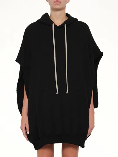 Rick Owens Sl Hun Hoodie In Black