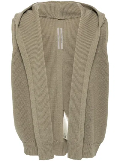 Rick Owens Sl Liner Cardigan In Green