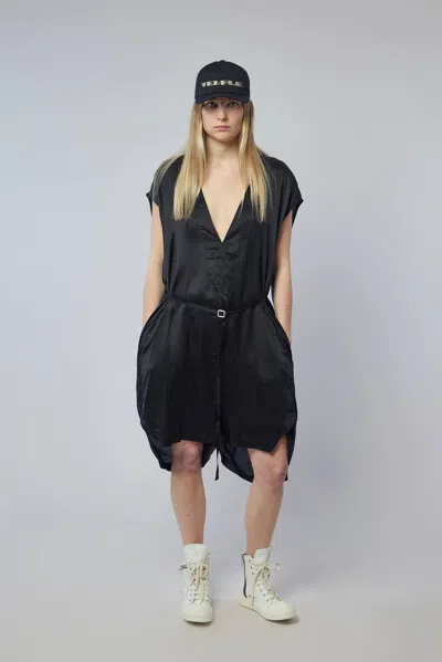 Rick Owens Sl Short Jumpsuit In Black