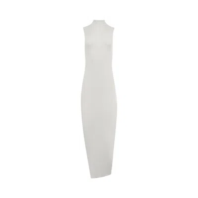Pre-owned Rick Owens Sl Turtle Dress 'pearl' | White | Women's Size L