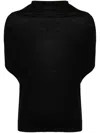 Rick Owens Sl Turtle Knitted Vest In Black