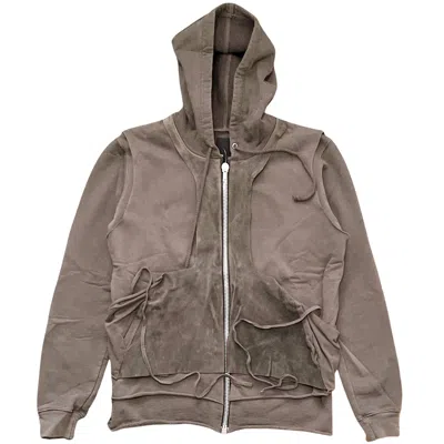 Pre-owned Rick Owens Slab Multi-layered Hoodie 2001 Fall/winter In Brown