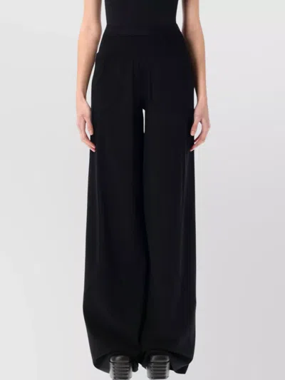 RICK OWENS SLANT WIDE-LEG HIGH-RISE TROUSERS