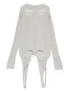 Rick Owens Slashed Back-detail Sweater In Gray