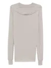 Rick Owens Slashed Levels Long-sleeve T-shirt In Gray