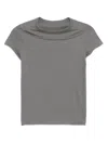 Rick Owens Slashed Levels T-shirt In Gray