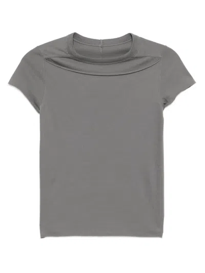 Rick Owens Slashed Levels T-shirt In Gray