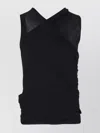 Rick Owens Sleeveless Asymmetric Sheer Stretch Cross-over