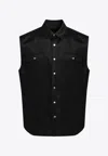 Rick Owens Jumbo Sleeveless Linen Shirt