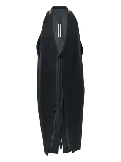 Rick Owens Sleeveless Coat In Black