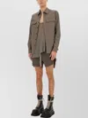 Rick Owens Structured Cotton Work Shirt With Button-down Front