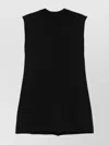 Rick Owens Sleeveless Crew Neck T-shirt With Round Shape In Black