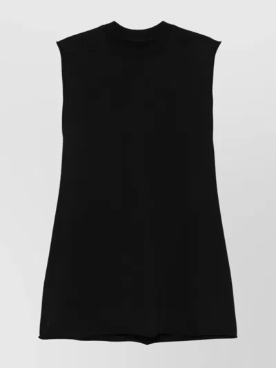 RICK OWENS SLEEVELESS CREW NECK T-SHIRT WITH ROUND SHAPE