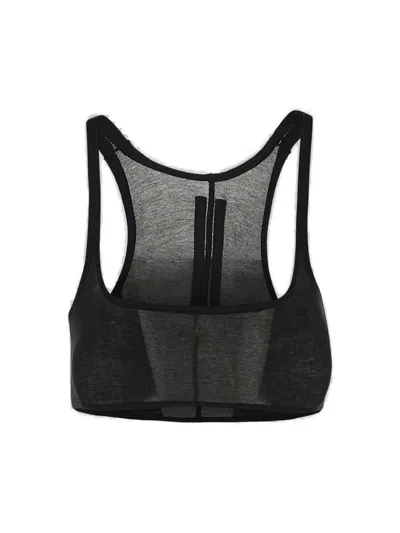 Rick Owens Sleeveless Cropped Top In Black