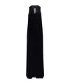 Rick Owens Velvet Sleeveless Floor-length Dress In Black