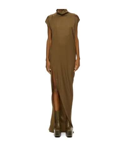 Rick Owens Sleeveless Dress In Brown