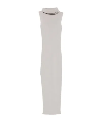 Rick Owens Sleeveless Dress In Gray
