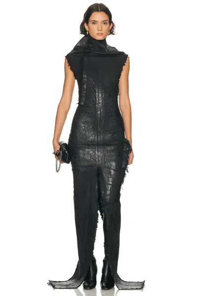 Rick Owens Sleeveless Etna Dress In Black