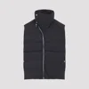 Rick Owens Quilted Asymmetrical Vest In Black