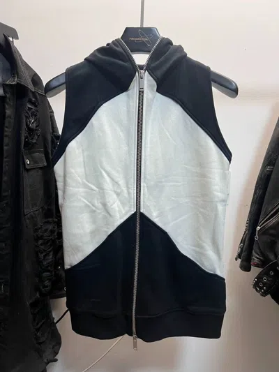 Pre-owned Rick Owens Sleeveless Hooded Zip Vest In Black