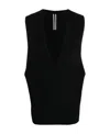 Rick Owens Sleeveless Jersey-knit Jumper In Black