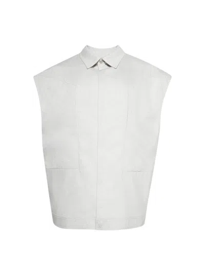 Rick Owens Sleeveless Jumbo Outershirt Dinge In White
