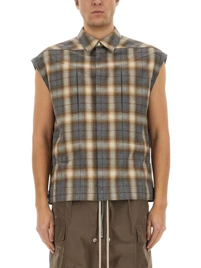 RICK OWENS RICK OWENS SLEEVELESS JUMBO SHIRT
