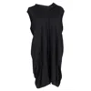 Rick Owens Sleeveless Knee Length Dress In Black Polyester In Black