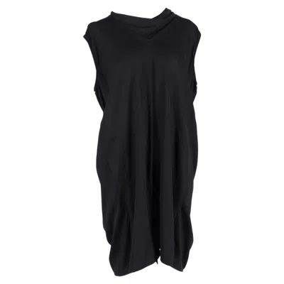Rick Owens Sleeveless Knee Length Dress In Black Polyester