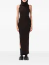 Rick Owens Sleeveless Maxi Dress In Brown