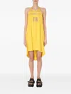 Rick Owens Sleeveless Mini Dress In Yellow