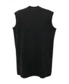 Rick Owens Relaxed-fit Black Tank Top With Unique Draping In Black