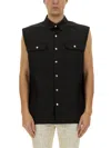 Rick Owens Jumbo Sleeveless Linen Shirt In Black