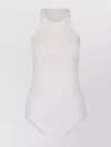 Rick Owens Sleeveless Racerback Top Round Neck In White