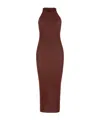 Rick Owens Sleeveless Ribbed Dress In Red