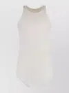 Rick Owens Sleeveless Round Neckline Raw-cut Tank Top