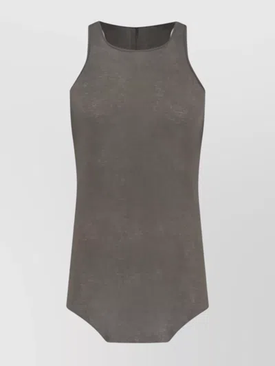 RICK OWENS SLEEVELESS ROUND NECKLINE SEAM DETAILING