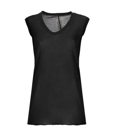Rick Owens Sleeveless Shirt In Black