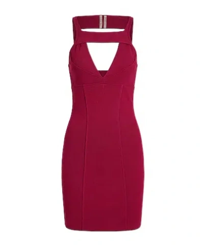 Rick Owens Sleeveless Stretch Maxi Dress In Red
