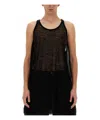 Rick Owens Men Knitted Tank Top In Black