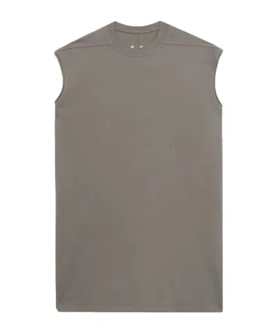 Rick Owens Dust Cotton Sleeveless T-shirt In Brown