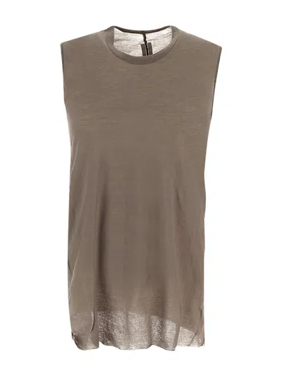 Rick Owens Sleeveless T-shirt In Grey