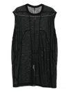 Rick Owens Sleeveless Tank Top In Black