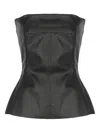 Rick Owens Black Porterville Coated Denim Top
