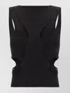Rick Owens Sleeveless Top Featuring Cut-outs And Ribbed Hem In Black